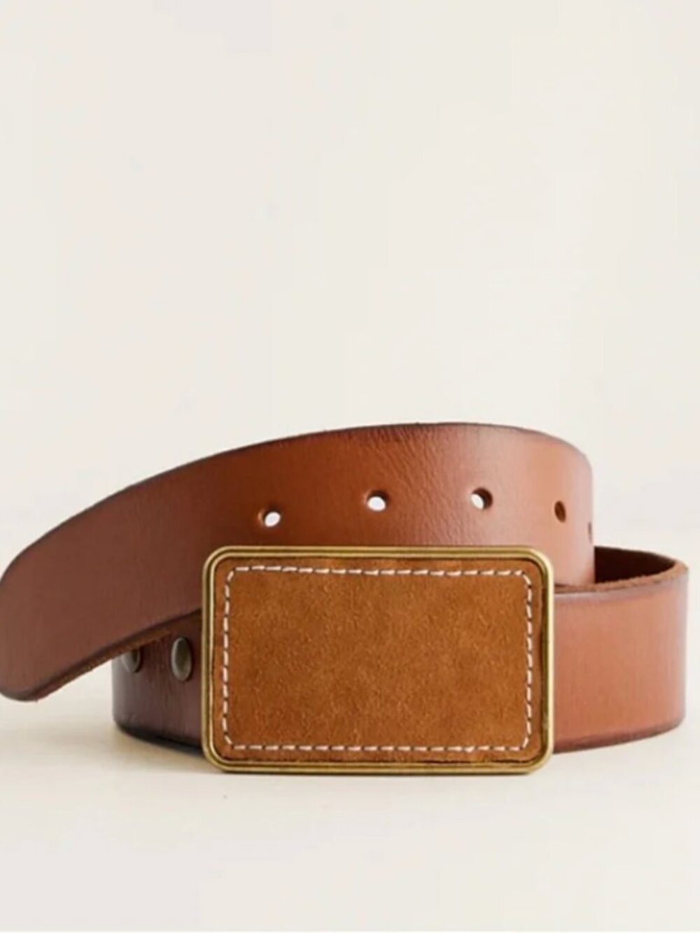 Parker Thatch Plaque Buckle Belt with Interchangeable Suede Belt Buckle 32 - Picture 6 of 6